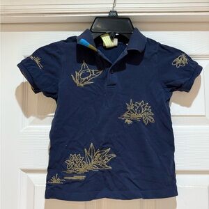 Scotch and soda kids size 6 embroidered polo shirt 100%cotton
